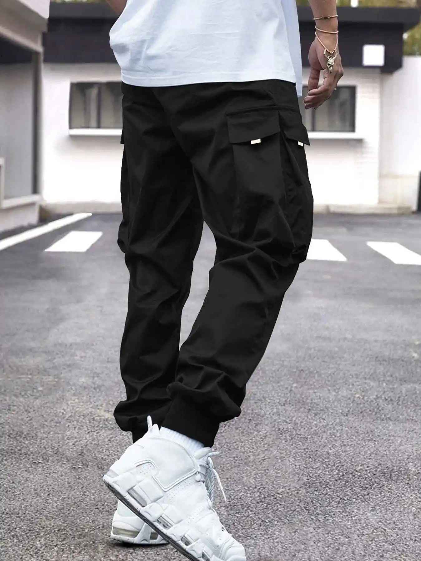 Side Drawstring Waist Cargo Pants
